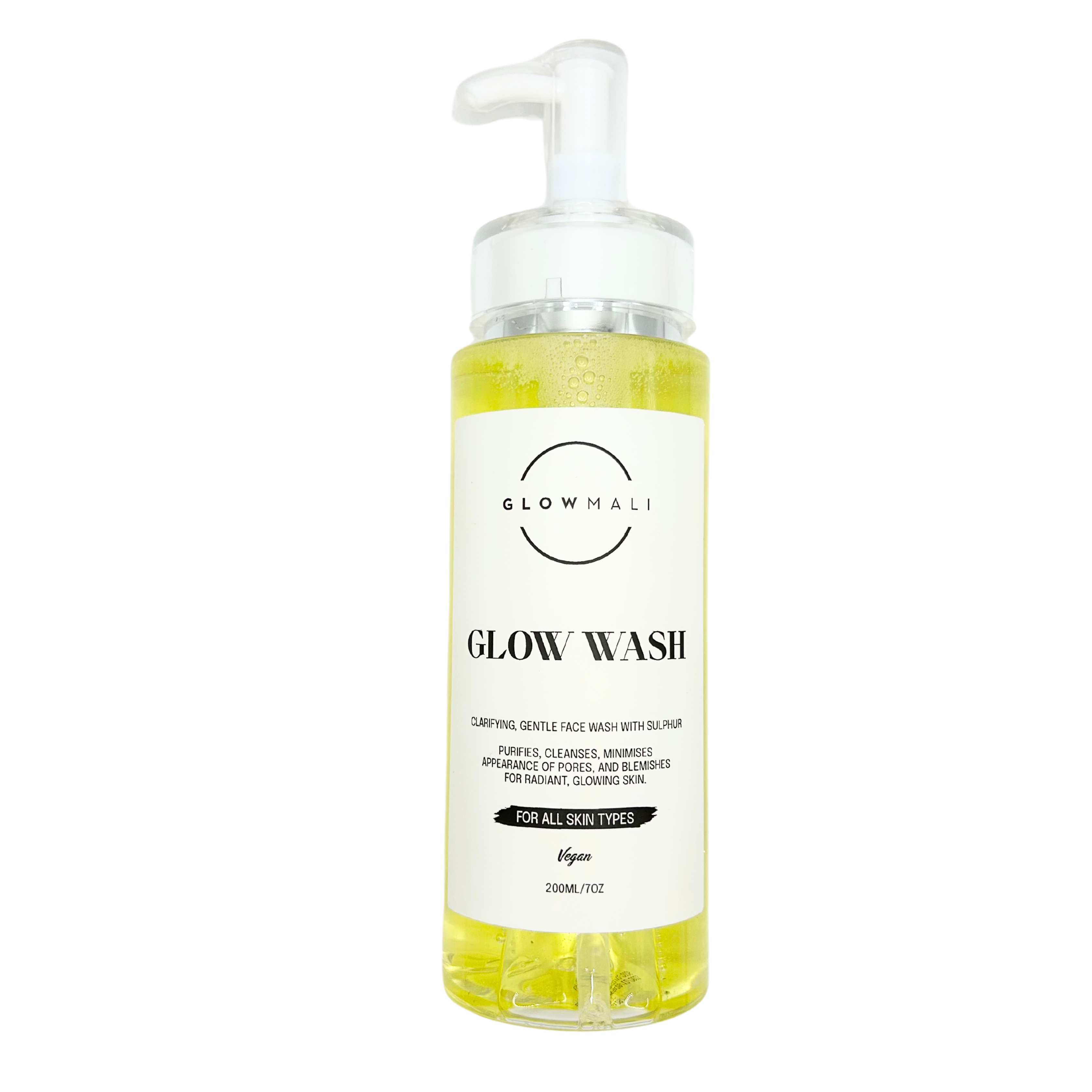 Glow Wash Salicylic Acid + Sulphur  Facial Cleanser