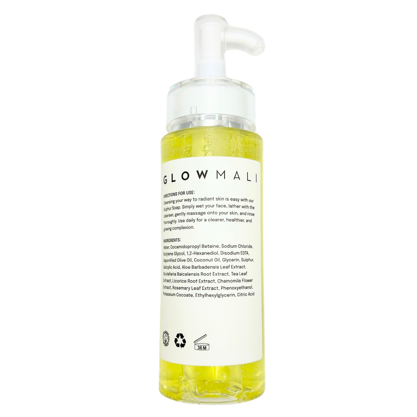 Glow Wash Salicylic Acid + Sulphur  Facial Cleanser