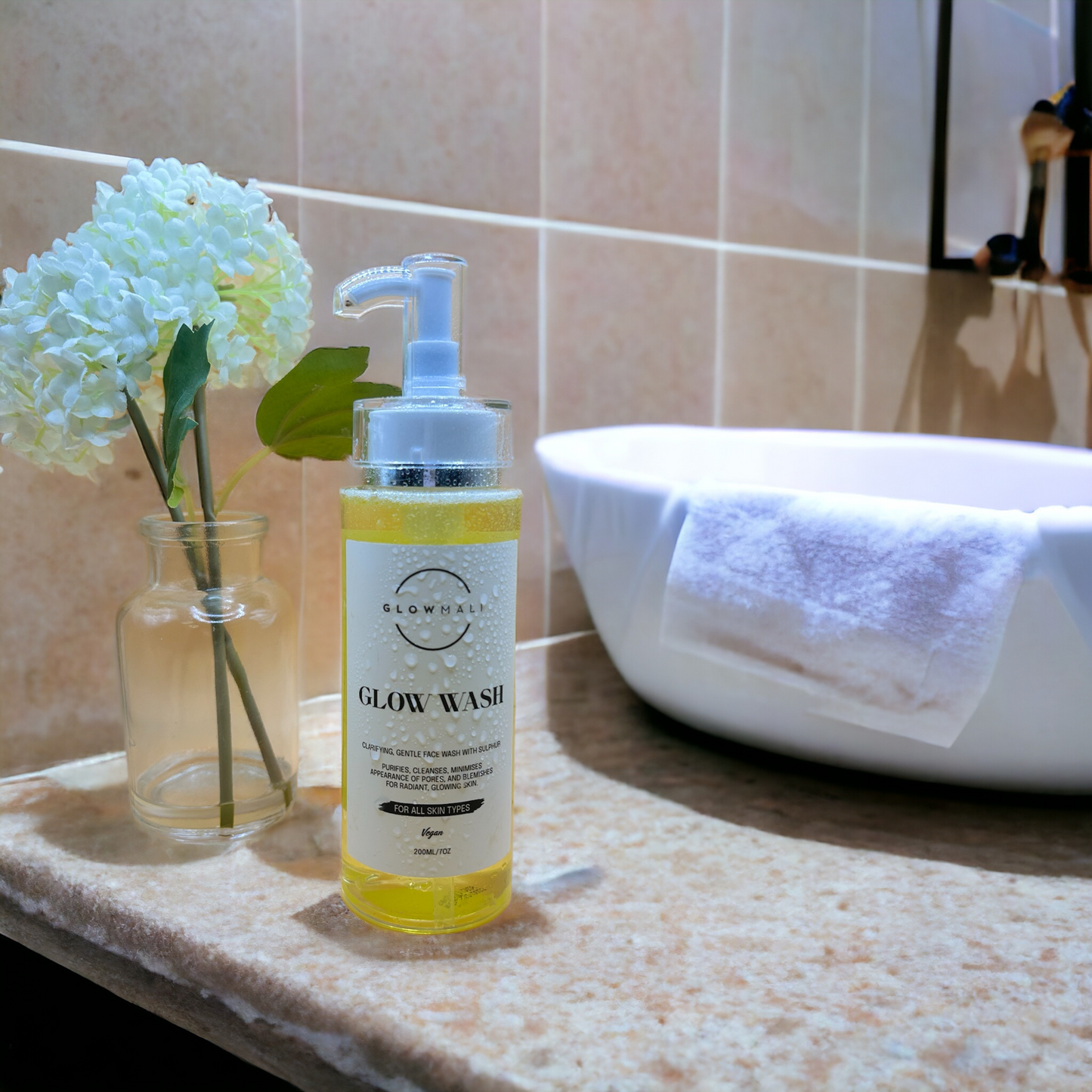 Glow Wash Salicylic Acid + Sulphur  Facial Cleanser